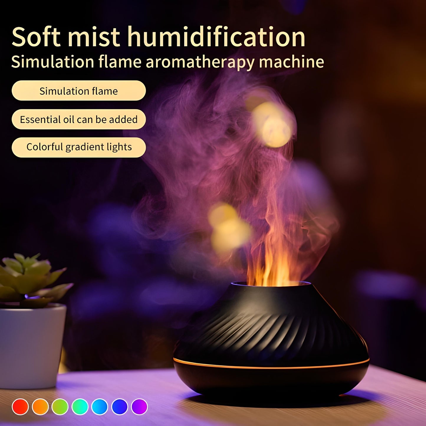 Volcanic Flame Aroma Humidifier